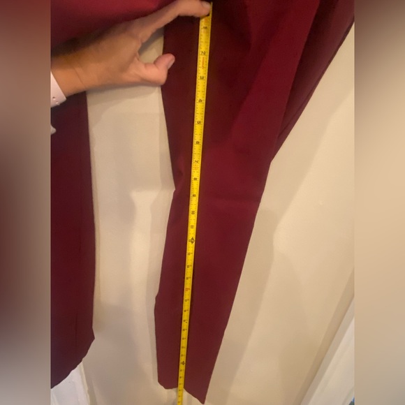 SoHo Bordeaux Color Cropped Stretch Skinny Slacks - Picture 6 of 7